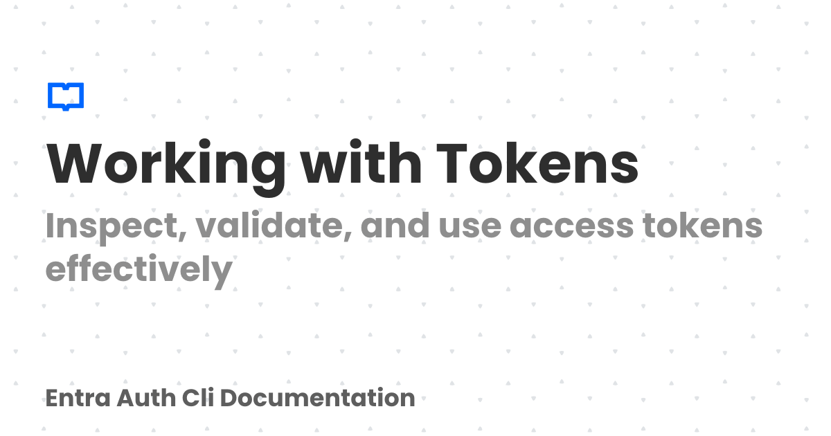 Working with Tokens | Documentation