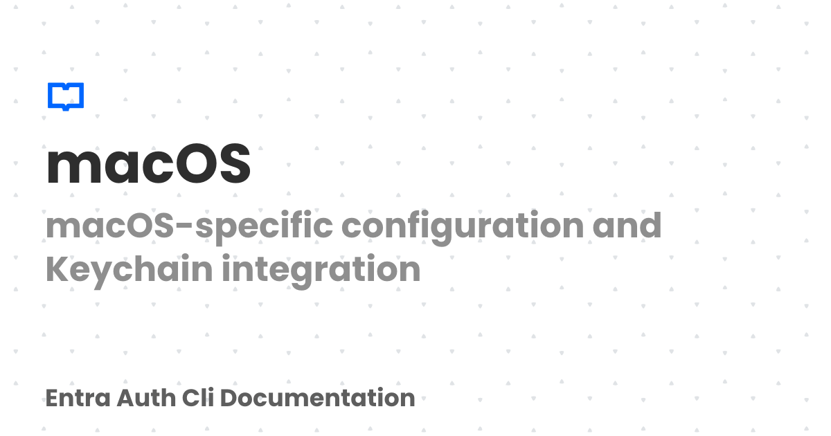macOS | Documentation